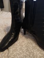 Womens size 8 M&S Black Croc Boots