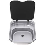 Thetford Sink Stainless Steel Bowl Glass Lid Series 34 Caravan Boat