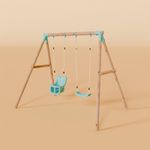 Double Swing Set with Baby Swing - Wildwood II Waltons
