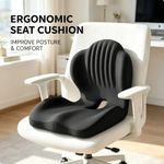 Ergonomic Coccyx Seat Pad Memory Foam Cushion Sciatica Pain Relief Posture Corre