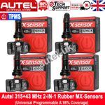 4PCS Autel TPMS MX-Sensor 315MHz + 433MHz 2in1 Programmable Tire Pressure Sensor
