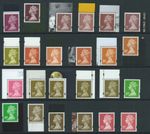 M/VALUE LISTING - Y1761 (1p) to Y1790 (97p)  DECIMAL LITHO STAMPS. (MIN £4.50)