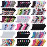 6 Pairs Ladies Trainer Socks Womens Funky Designs Girls Liner Sports Adults 4-7