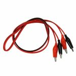 1m Crocodile Alligator to Crocodile Alligator Clip Test Leads Cable Red & Black