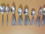 Vintage Stainless Steel by ONEIDA Cutlery Soup/Dessert/Serving Spoons Fork Plain
