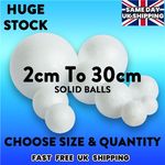  Solid Polystyrene Balls Craft Floral Cake Sweet Tree 20mm - 400mm Huge UK Stock