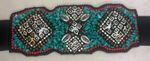 Vintage Handmade Beads & Stones Belt Made In India By Tibetan Refugees Turquoise
