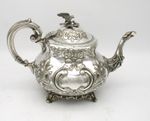 Good 19th Century Silver Plated Tea Pot with Bird Spout - Martin Hall & Co