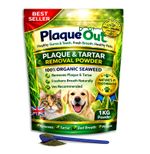 1KG PLAQUE OUT Dogs and Cats Pouch Plaque Off Dogs Bad Breath Tartar Removal
