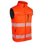 Deltic Hi Vis Softshell Bodywarmer High Visibility Reflective Gillet Waistcoat