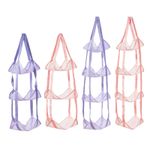 Storage Bags 3/4 Tier Hanging Mesh Bag For Volleyball Basketball Football Soccer