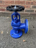 ARI STOBU Valve DN50 PN40 2” Angle Pattern w Flanges & Gland Seal.Free UK Post.