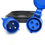 32Amp 230V IP44 3 Pin Extension Lead 6mm² Heavy Duty Industrial Rubber Cable HO7