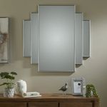 Wall Mirror Charleston Rectangular Shape with Silver Frame- H 90cmxL 90cmxW 2cm
