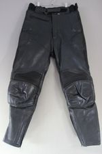 RICHA CLASSIC BLACK LEATHER BIKER TROUSERS: WAIST 30-32 INCH/INSIDE LEG 28 INCH
