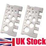 2PCS Stainless Steel Screw Measuring Ruler Tooth Pitch Measurement Thread Gauge