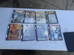 lot Comic Book Album  Black Plastic Storage Display Folder Case w/ 8 comics rb8