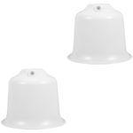 White Fan Bottom Canopy Kit for Ceiling Fan Protection 2Pcs