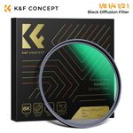 K&F CONCEPT 37-82mm Black Mist Soft Diffusion Filter 1/8 1/4 1/2 1 Slim Nano K/X
