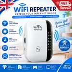 WiFi Range Extender Signal Booster Up to 5000 Sq.ft 56 Devices Internet Repeater