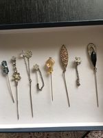 eight  vintage hat pins