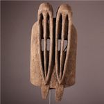 Dogon Walu Monkey Mask From Mali With Metal Stand, 1 Piece