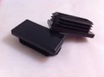 4 x Black Plastic Blanking End Tube Caps Inserts Plug Bung Rectangle 30mm x 20mm