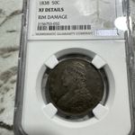 1838 Capped Bust Half Dollar XF Details Nice Coin Rare
