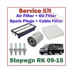 Honda Stepwagon Service Kit - Oil Filter, Air Filter, Spark Plugs, Cabin Filter