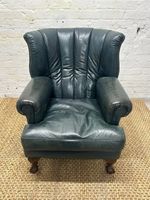 Tetrad Blake Leather Armchair In A Green / Blue Colour