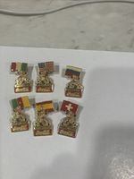 Coca-Cola 1994 World Cup 6 Lapel Pins USA, Italy, Spain, Cameroon, Russia & More
