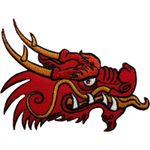 Red Chinese Dragon Patch Embroidery Badge Iron Sew On Trousers Coat T Shirt Bags