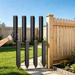 STEEL 4X Fence Post Repair Kit Quick Fix Broken Wood Posts Support Anchor Stakes