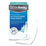 ScarAway Medical-Grade Clear Silicone Scar Sheets 6/12Sheets Dented Box