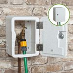 Tap Safe - Protective Lockable Outside Tap Cover White Mottle