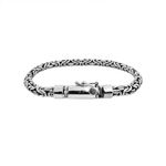 unisex handmade 6 mm solid 925 sterling silver byzantine chain bracelet