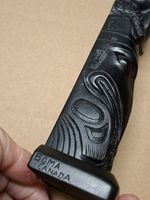 Boma Canada Vintage Totem Pole 6.5" Black VGC Beaver and Raven And Frog Desktop