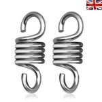 2 Pack Stainless Steel Hammock Springs - 500kg Load, Easy Install for Swings