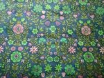 Jonelle 1965 ‘Roundelay’ Green, Purple, Pink&Blue Floral Fabric 50cm X 50cm Rare