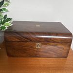 Victorian Rosewood Writing Slope Lap Desk Brass Fittings Leather Slope With Key