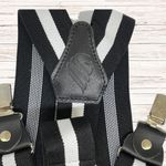 Black And White Braces With Real Leather (Brand New)