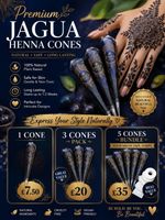 Jagua Gel Cone Natural, Chemical-free 1/ 3 Cones / 5 Cones Bundle