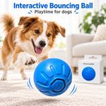 Interactive Rechargeable Bouncing Dog Ball – Automatic Moving Pet Toy Blue