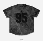BTS Wings World Tour Black Button-Front Jersey Shirt, 95 Back V ( medium)