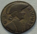 1781 Admiral Rodney HMS Sandwich Copper Medal Capture of Saint Eustatius 24mm 3g