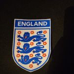 "ENGLAND 3 LIONS" INSPIRED BLUE ON WHITE  11.5x8.5 cm IRON ON/SEW ON PATCH - NEW