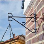 Hanging Basket Bracket Black Metal Available In Heavy Duty 16/18" 14/16" 12/14"