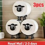 3Pcs FUNNY SHEEP TOILET PAPER HOLDER QUIRKY BATHROOM DECOR LOO ROLL STORAGE UK