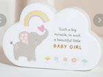 ceramic baby girl cloud