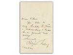 Rudyard Kipling Hand Signed Letter